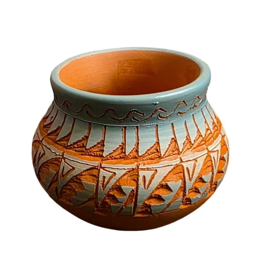Navajo Terra Cotta Clay Pot Pottery 4